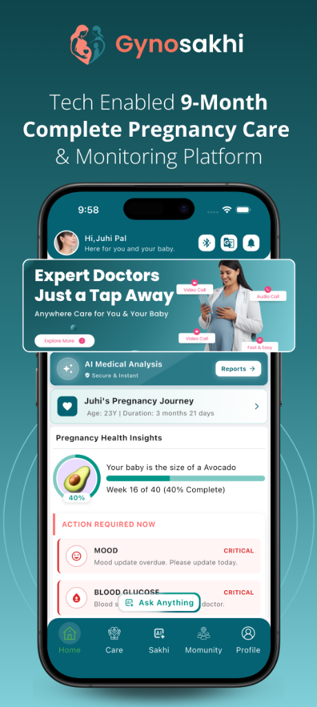 Gynosakhi nurse home visit pregnancy care India app